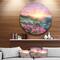 Designart - Morning with Flowers in Mountains' Landscape Photography Circle Metal Wall Art